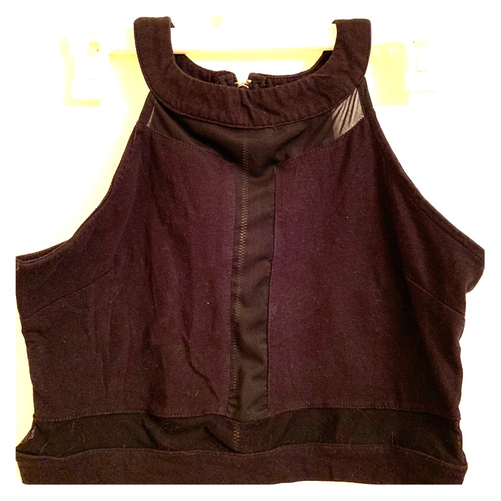 Sexy crop top with zipper on the back